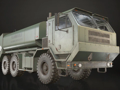 Military Truck V1 - Tanker 3D Model