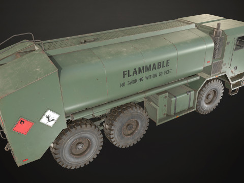 Military Truck V1 - Tanker Modelo 3D
