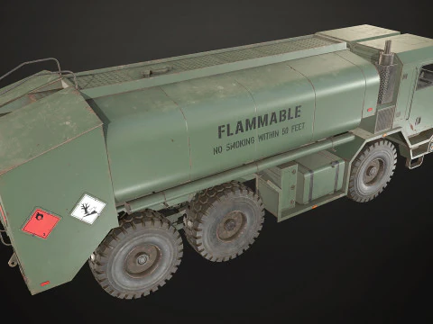 Military Truck V1 - Tanker 3D Model