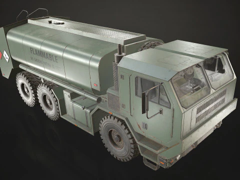 Military Truck V1 - Tanker 3D Model
