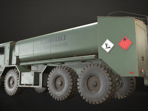 Military Truck V1 - Tanker Modelo 3D