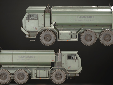 Military Truck V1 - Tanker Modelo 3D