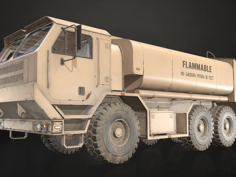 Military Truck V1 - Tanker 3D Model