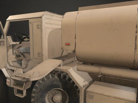 Military Truck V1 - Tanker 3D Model