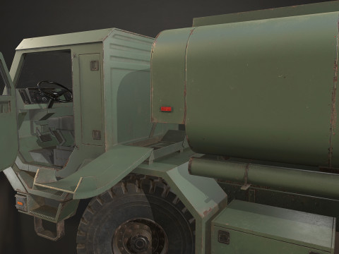 Military Truck V1 - Tanker Modelo 3D