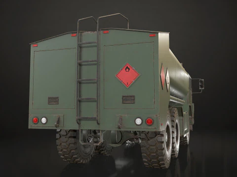 Military Truck V1 - Tanker 3D Model