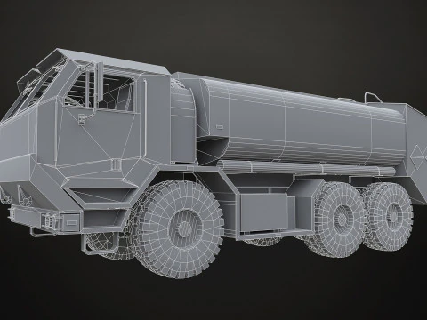 Military Truck V1 - Tanker 3D Model