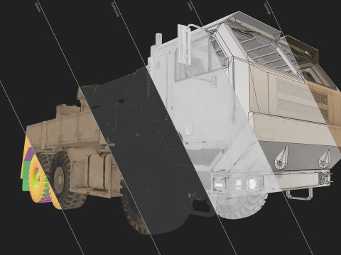 Military Truck V1 - Wrecker 3Dモデル