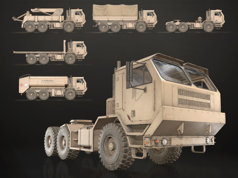 Military Truck V1 - Pack 1 3D Model