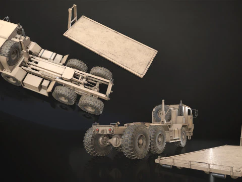 Camion militare V1 - Pacchetto 1 Modello 3D