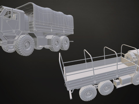 Military Truck V1 - Pack 1 Modello 3D