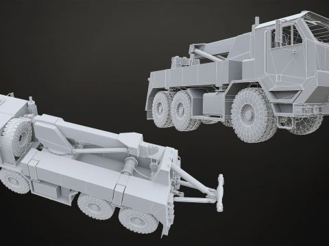 Camion militare V1 - Pacchetto 1 Modello 3D