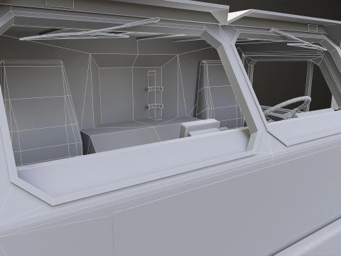 Camion militare V1 - Pacchetto 1 Modello 3D