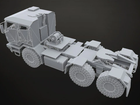 Military Truck V2 - Tractor 3D Model