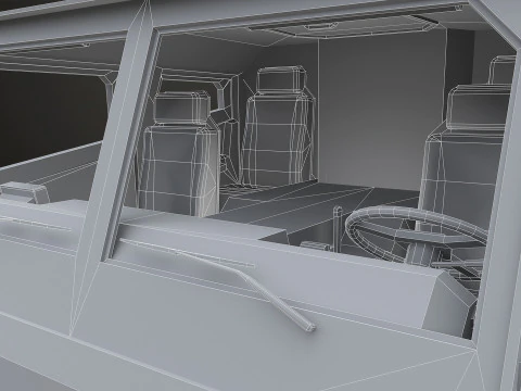 Military Truck V2 - Tractor 3D Model
