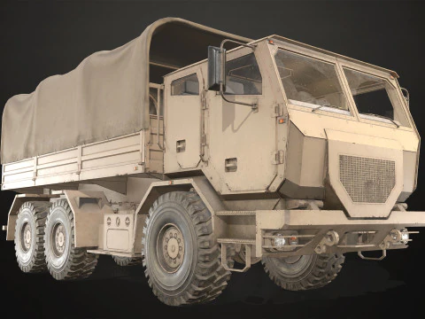 Camion militare V2 - Carico Modello 3D