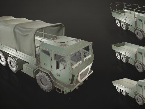 Military Truck V2 - Cargo Modèle 3D
