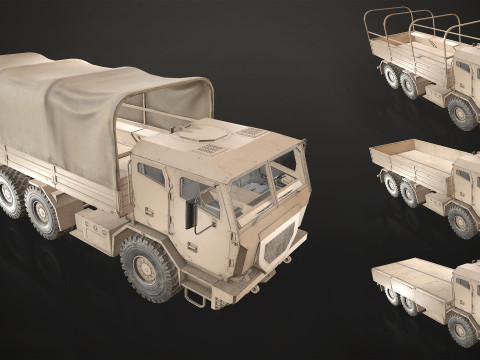 Military Truck V2 - Cargo Modèle 3D