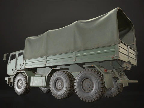 Camion militare V2 - Carico Modello 3D