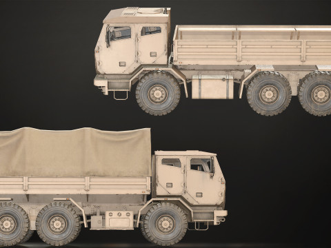 Military Truck V2 - Cargo Modèle 3D