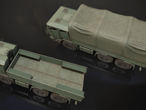 Military Truck V2 - Cargo Modèle 3D