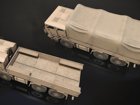 Military Truck V2 - Cargo Modèle 3D