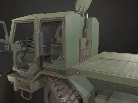 Camion militare V2 - Carico Modello 3D