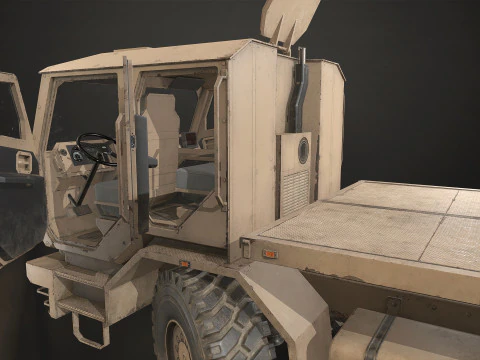 Camion militare V2 - Carico Modello 3D
