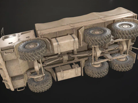 Camion militare V2 - Carico Modello 3D