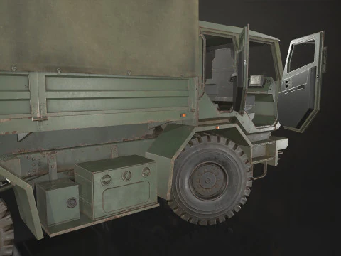 Camion militare V2 - Carico Modello 3D