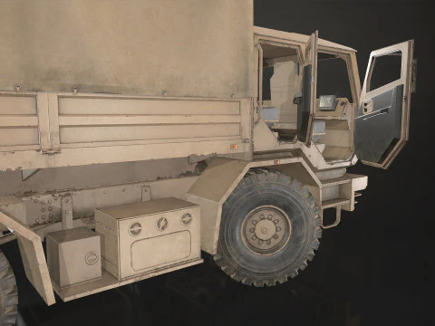 Camion militare V2 - Carico Modello 3D