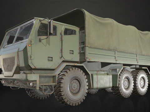 Camion militare V2 - Carico Modello 3D