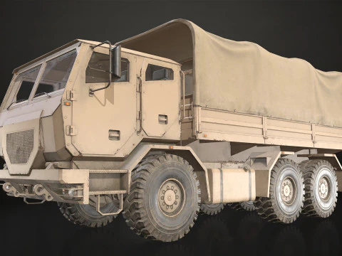 Camion militare V2 - Carico Modello 3D