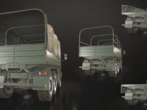 Military Truck V2 - Cargo Modèle 3D