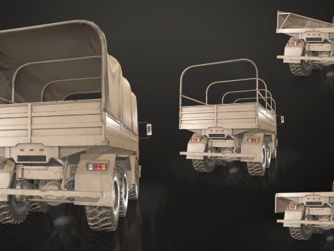Military Truck V2 - Cargo Modèle 3D