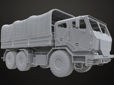 Military Truck V2 - Cargo Modèle 3D