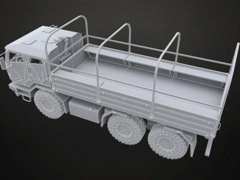 Camion militare V2 - Carico Modello 3D