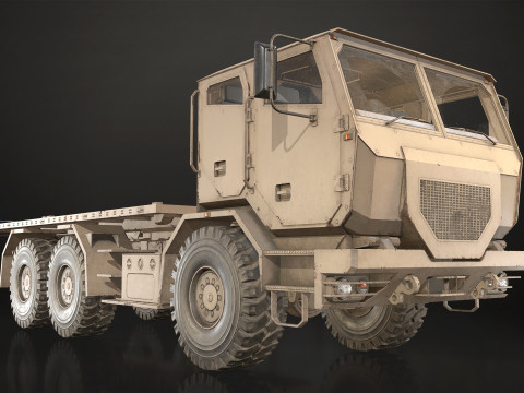 Military Truck V2 - Flatbed 3D Model