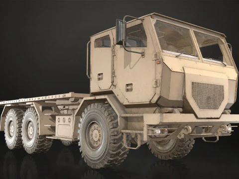 Military Truck V2 - Flatbed 3D Model