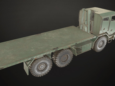 Military Truck V2 - Flatbed 3D Model