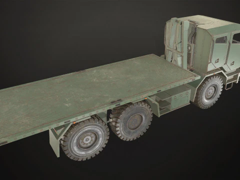 Military Truck V2 - Flatbed 3D Model