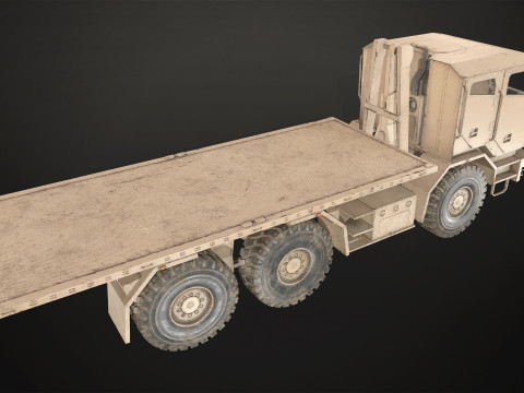 Military Truck V2 - Flatbed 3D Model
