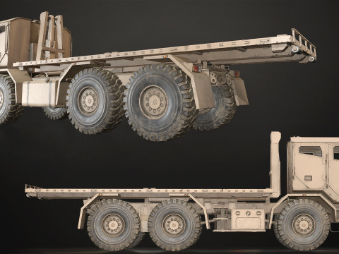 Military Truck V2 - Flatbed 3D Model
