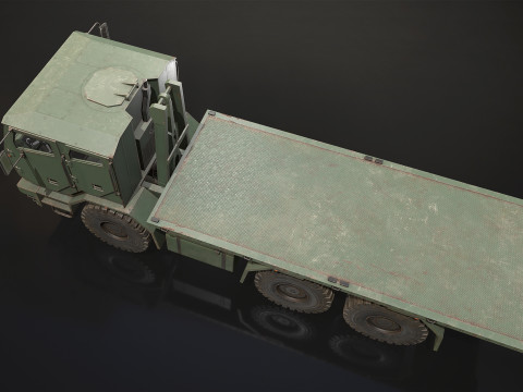 Military Truck V2 - Flatbed 3D Model