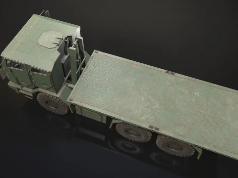 Military Truck V2 - Flatbed 3D Model