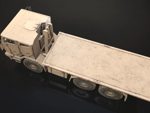 Military Truck V2 - Flatbed 3D Model