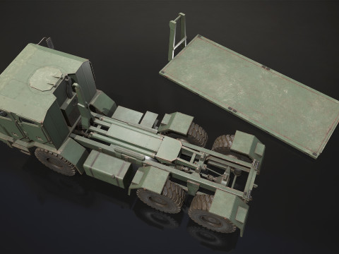 Military Truck V2 - Flatbed 3D Model