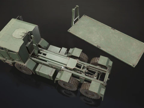 Military Truck V2 - Flatbed 3D Model