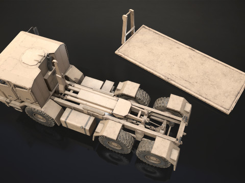 Military Truck V2 - Flatbed 3D Model