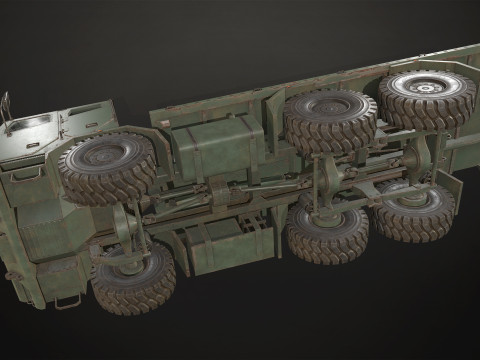 Military Truck V2 - Flatbed 3D Model